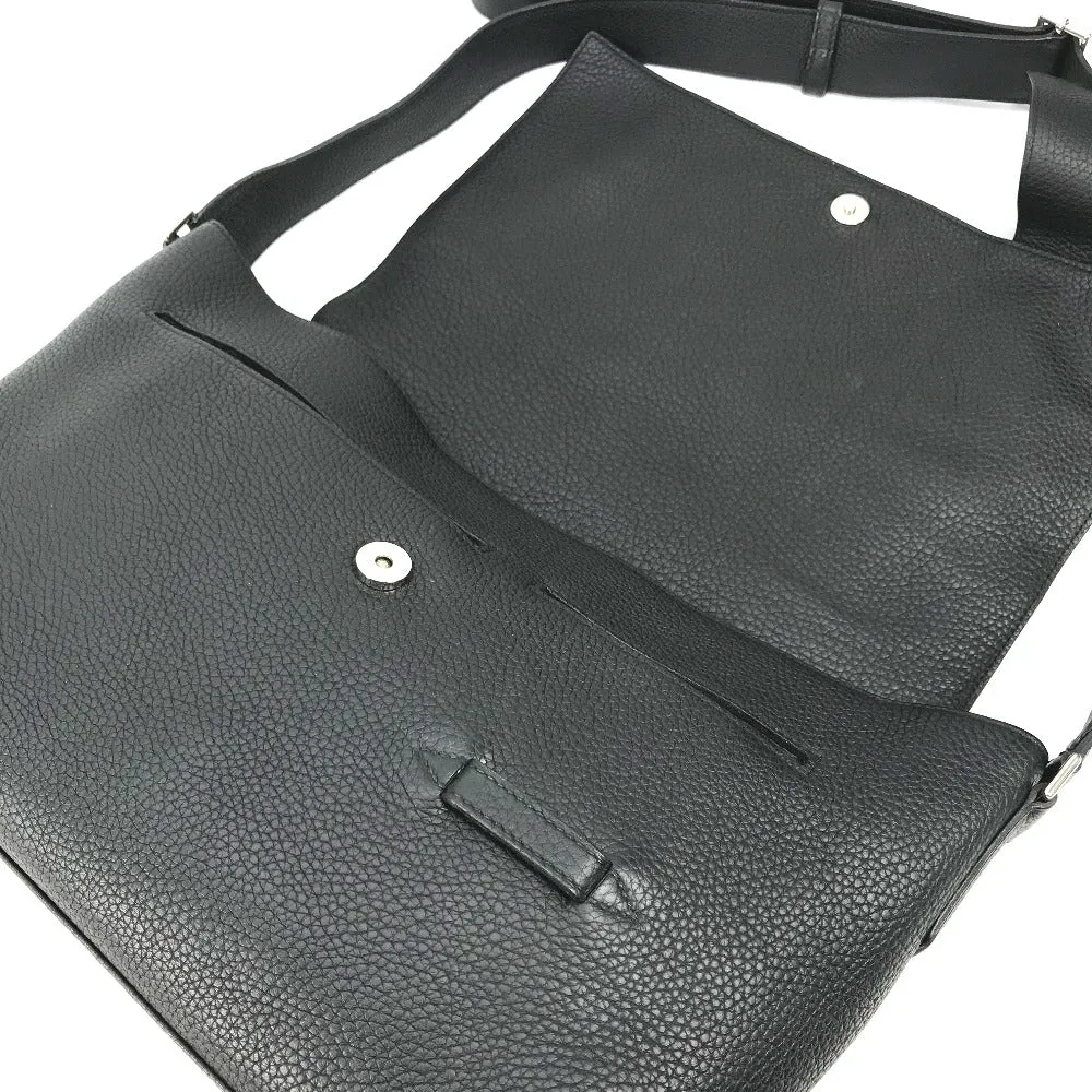 HERMES Shoulder Bag Taurillon Clemence black Crossbody bag Sac Alfred 35 mens Used