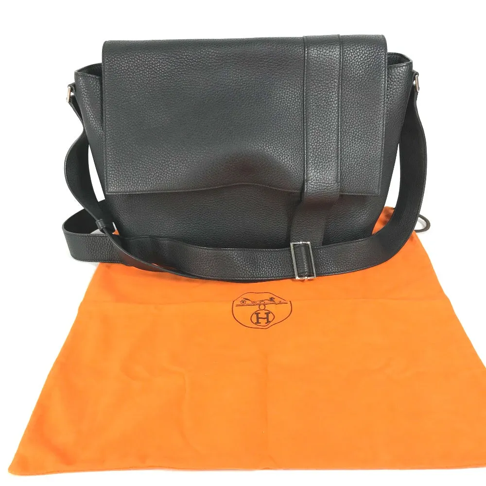 HERMES Shoulder Bag Taurillon Clemence black Crossbody bag Sac Alfred 35 mens Used