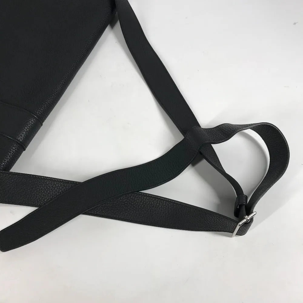 HERMES Shoulder Bag Taurillon Clemence black Crossbody bag Sac Alfred 35 mens Used