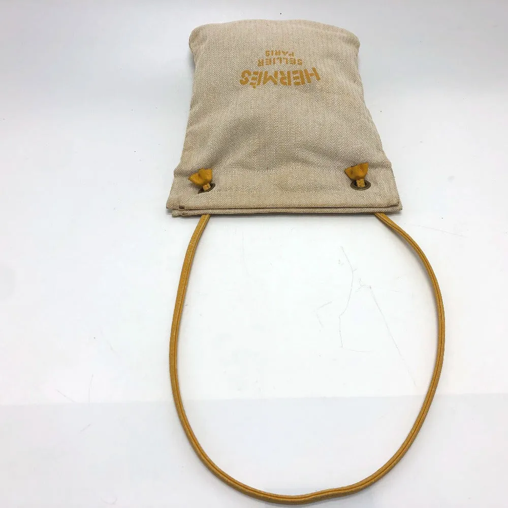 HERMES Shoulder Bag Towal chevron beige logo Aline PM Women Used