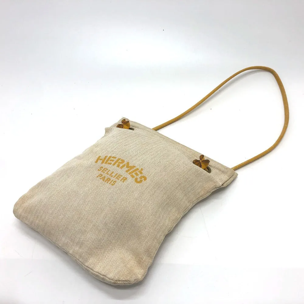 HERMES Shoulder Bag Towal chevron beige logo Aline PM Women Used