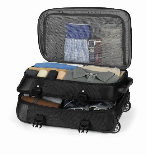 High Sierra 57019-1041 AT7 Rolling Upright Duffel Bag, Black, 26-Inch
