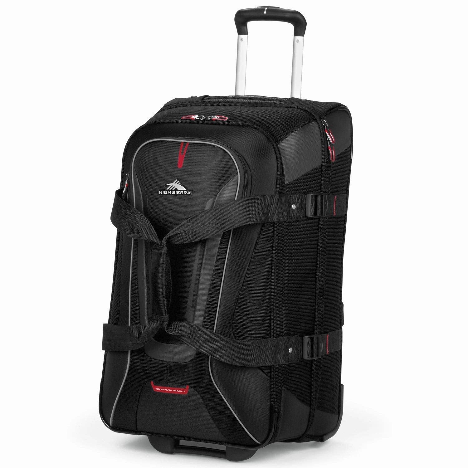 High Sierra 57019-1041 AT7 Rolling Upright Duffel Bag, Black, 26-Inch
