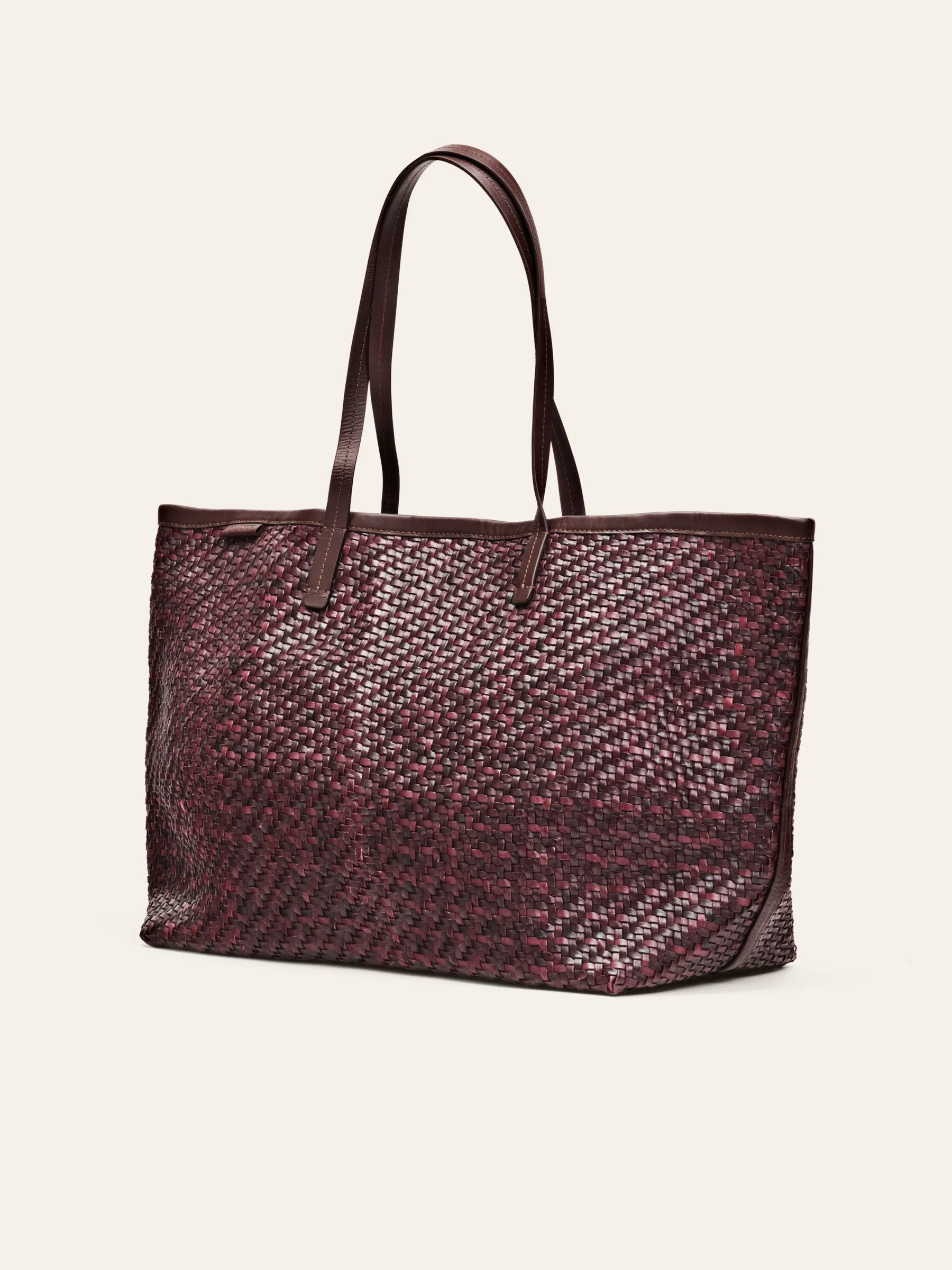 ISAI XL Dark Maroon Twill Shopper bag
