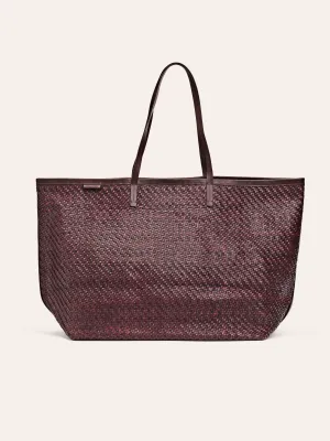 ISAI XL Dark Maroon Twill Shopper bag