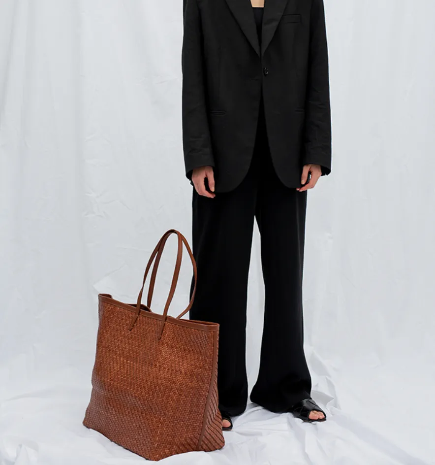 ISAI XL Umber Twill Shopper bag