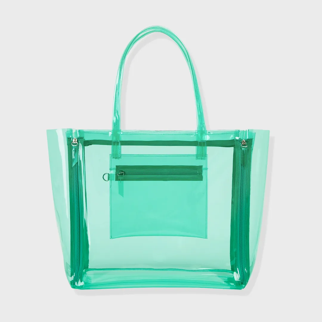 JANE PVC SHOULDER BAG SEA GREEN