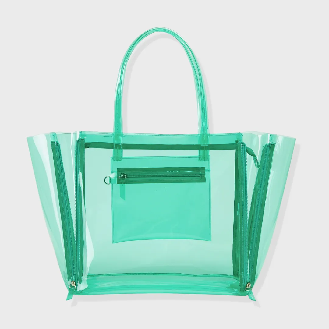 JANE PVC SHOULDER BAG SEA GREEN