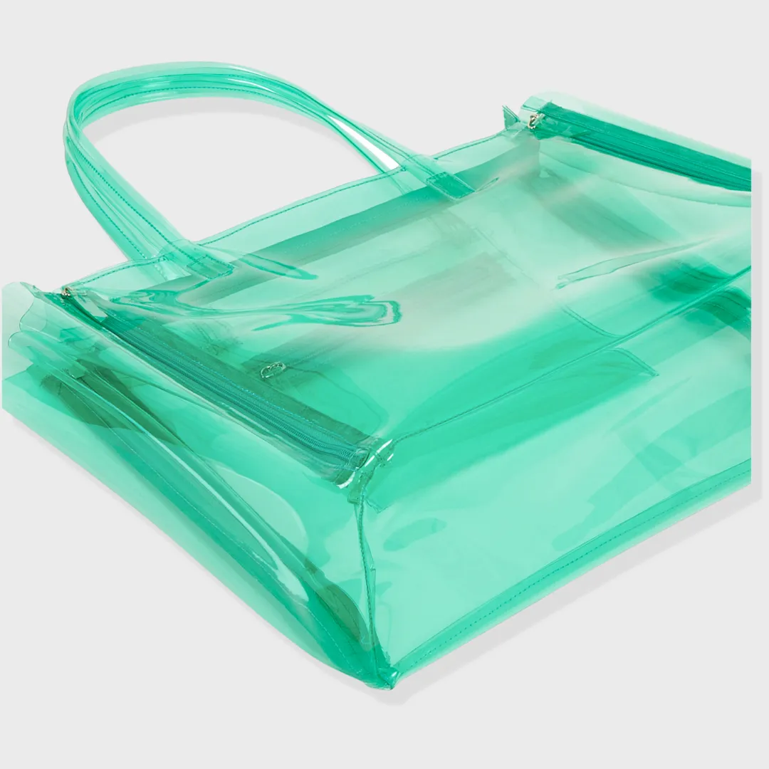 JANE PVC SHOULDER BAG SEA GREEN