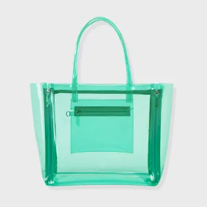 JANE PVC SHOULDER BAG SEA GREEN