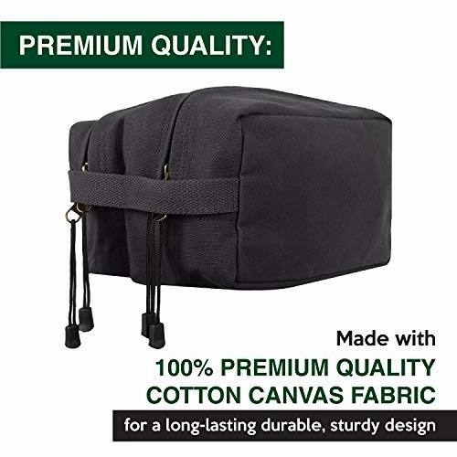 Jeep An American Tradition Dual Compartment Travel Toiletry Bag, Black & Wh