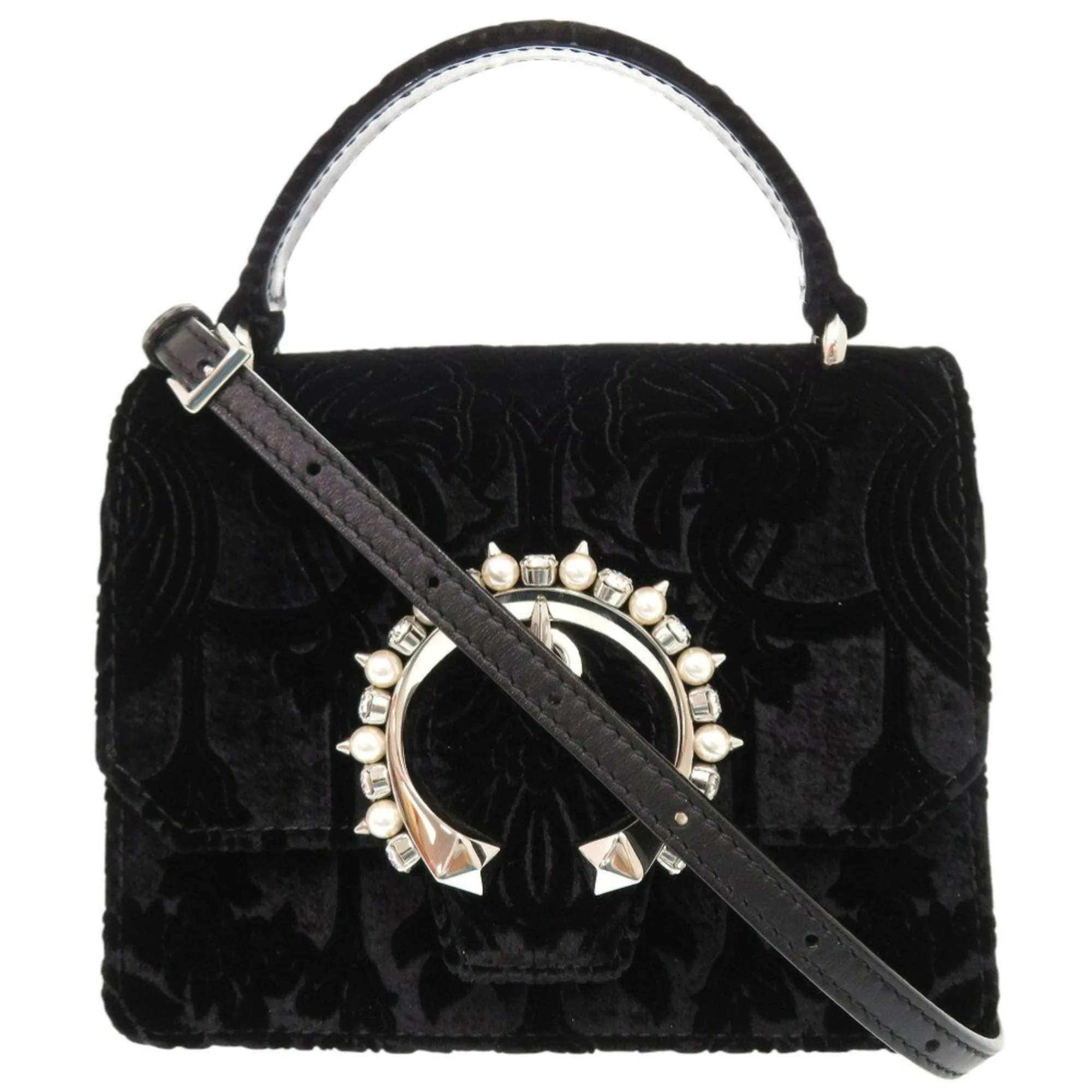 Jimmy Choo Leather Handbag Shoulder Bag (Pre-Owned)