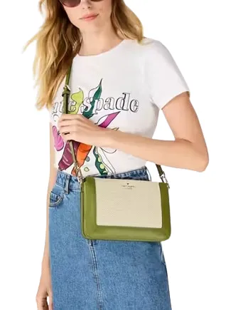 Kate Spade New York Lena Canvas Colorblock Double Compartment Crossbody