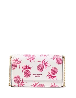 Kate Spade New York Morgan Pineapple Embossed Flap Chain Wallet