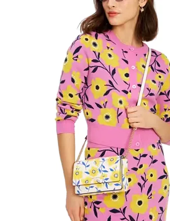 Kate Spade New York Morgan Sunshine Floral Printed Flap Chain Wallet