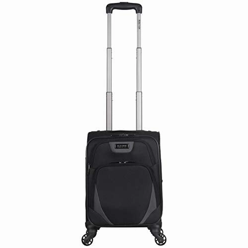 Kenneth Cole Reaction Going Places 16" Polyester Expandable 4-Wheel Carry-on Spinner Luggage, Black