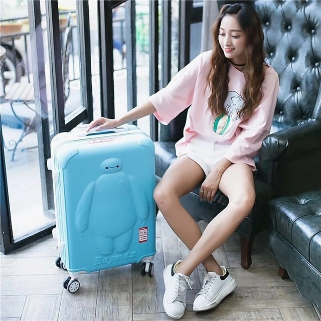 Kids Anime Rolling Luggage Set Women Trolley Suitcase Girls&Child Pink Cute Spinner Brand Carry