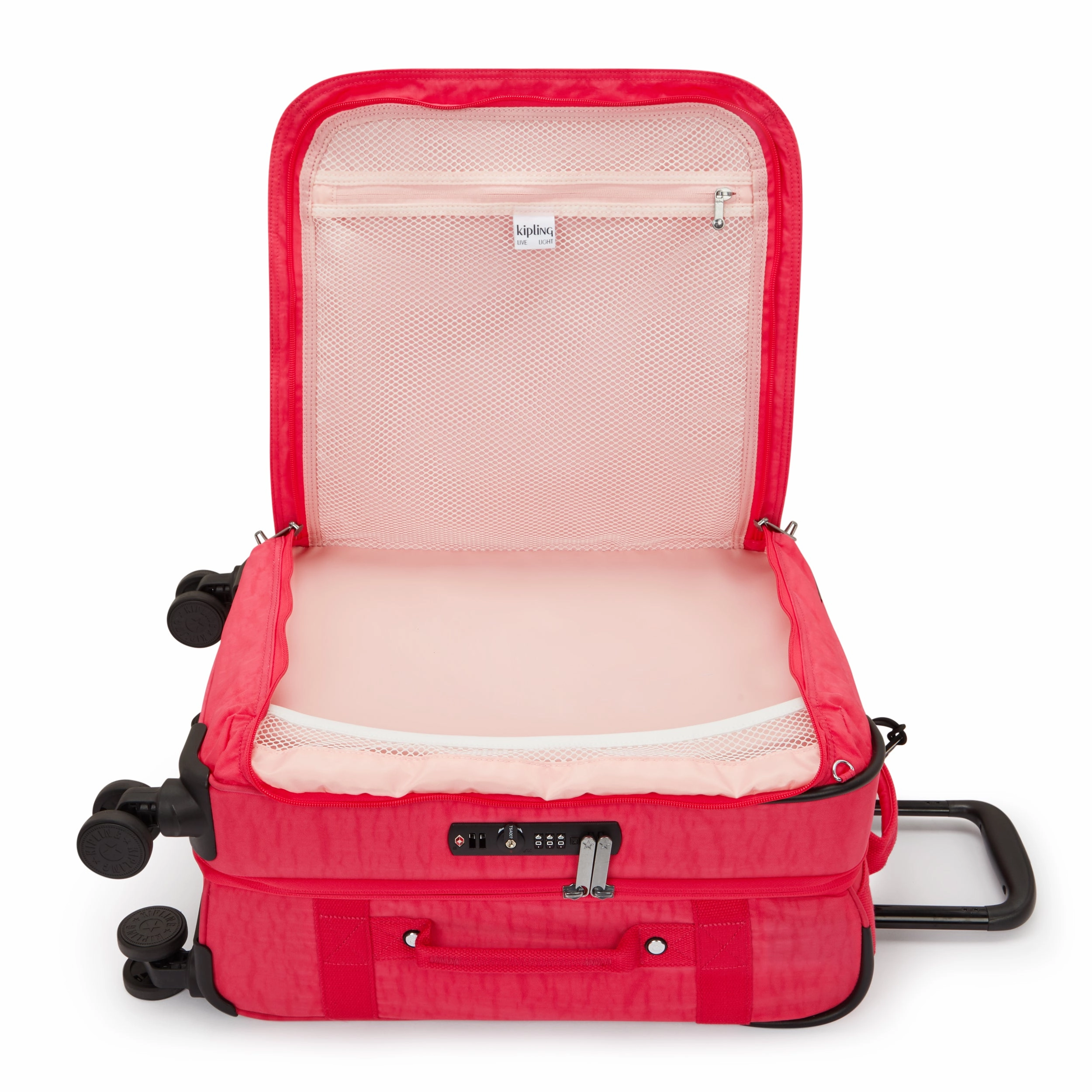 Kipling Spontaneous Small Rolling Luggage - Resort Pink