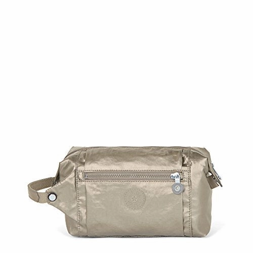Kipling Women'S Aiden Metallic Toiletry Bag One Size Metallic Pewter