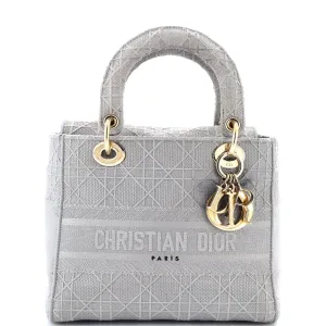 Lady D-Lite Bag Cannage Embroidered Canvas Medium