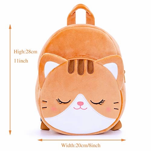 Lazada Toddler Backpack for Girls Kitty Animal Kids Plush Backpacks Cat Brown Age 3 