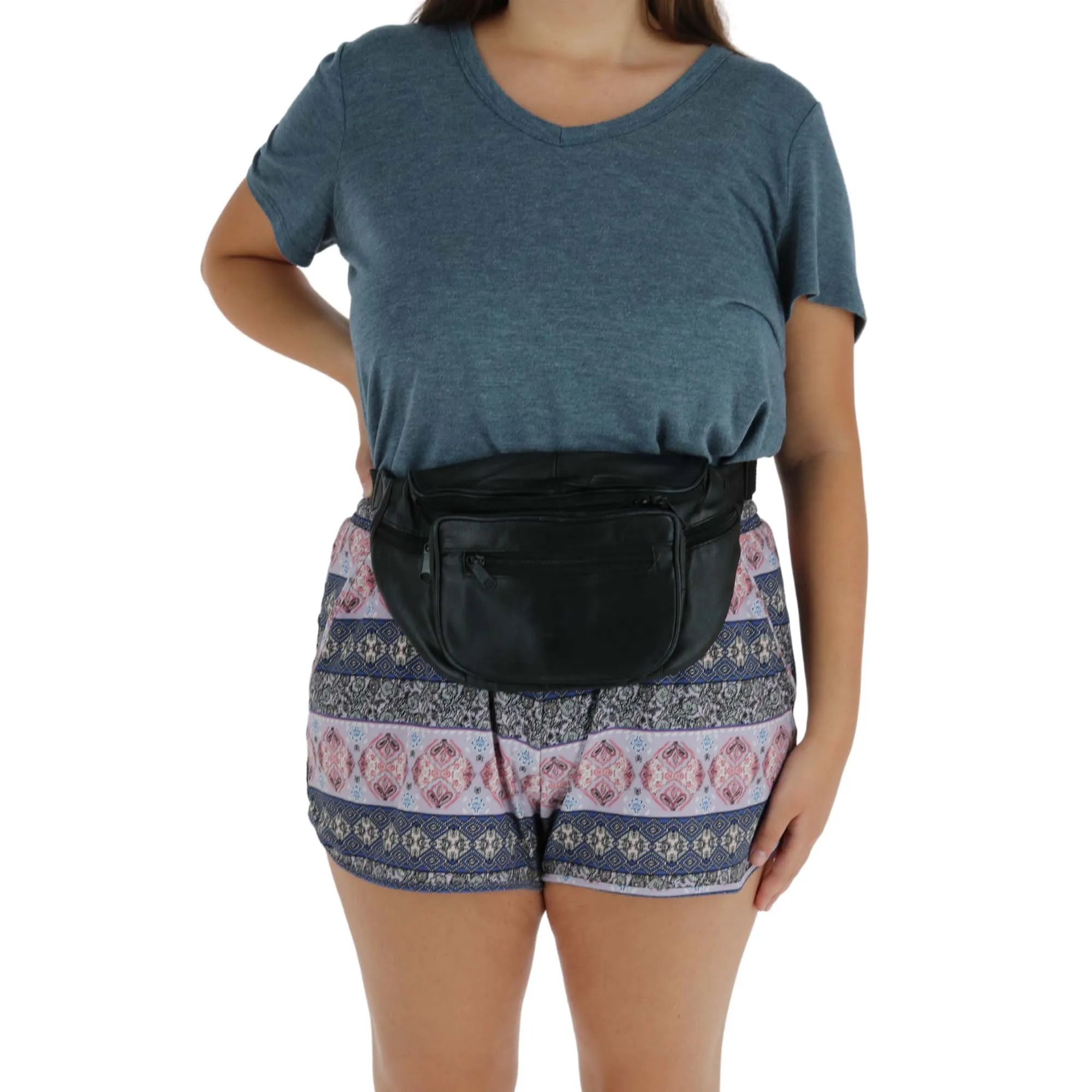 Leather Multi Pocket Fanny Waist Pack