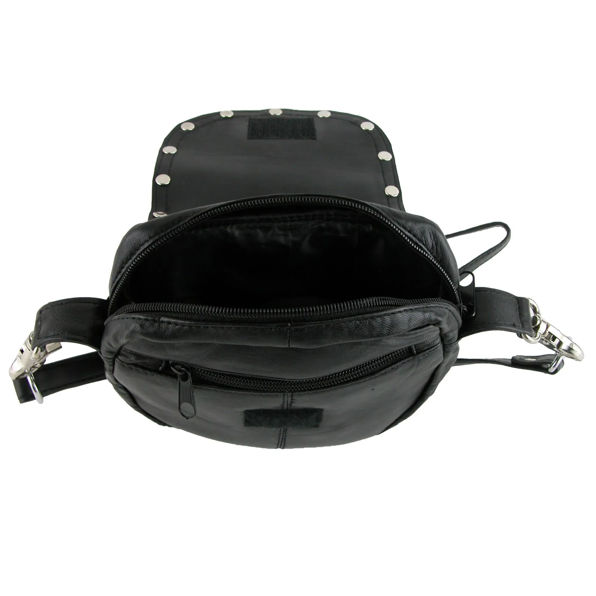 Leather Studded Biker Belt Waistpack