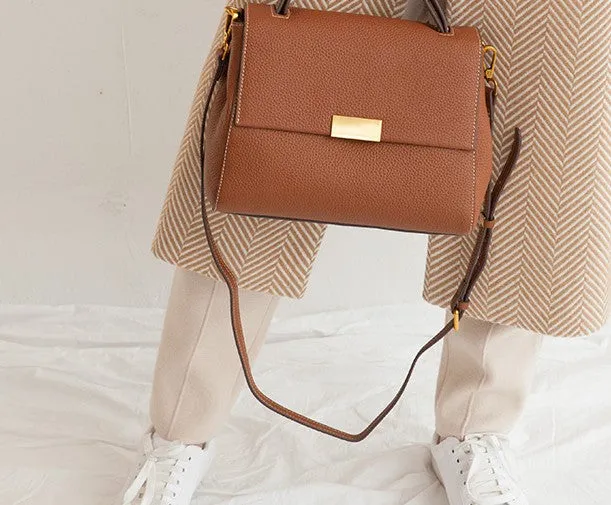 Leather Womens Stylish Work Handbag Crossbody Purse Shoulder Bag for Women