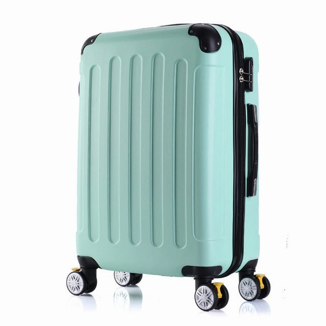 Letrend Fashion Rolling Luggage Spinner 22 Inch Student Suitcase Wheels Trolley 20 Inch Carry On
