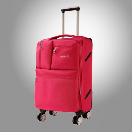 Letrend Men Business Oxford Rolling Luggage Spinner Wheel Suitcase Trolley 20 Inch Student Carry On