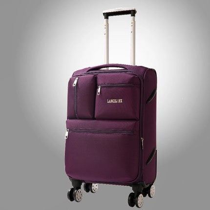Letrend Men Business Oxford Rolling Luggage Spinner Wheel Suitcase Trolley 20 Inch Student Carry On