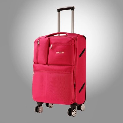 Letrend Men Business Oxford Rolling Luggage Spinner Wheel Suitcase Trolley 20 Inch Student Carry On