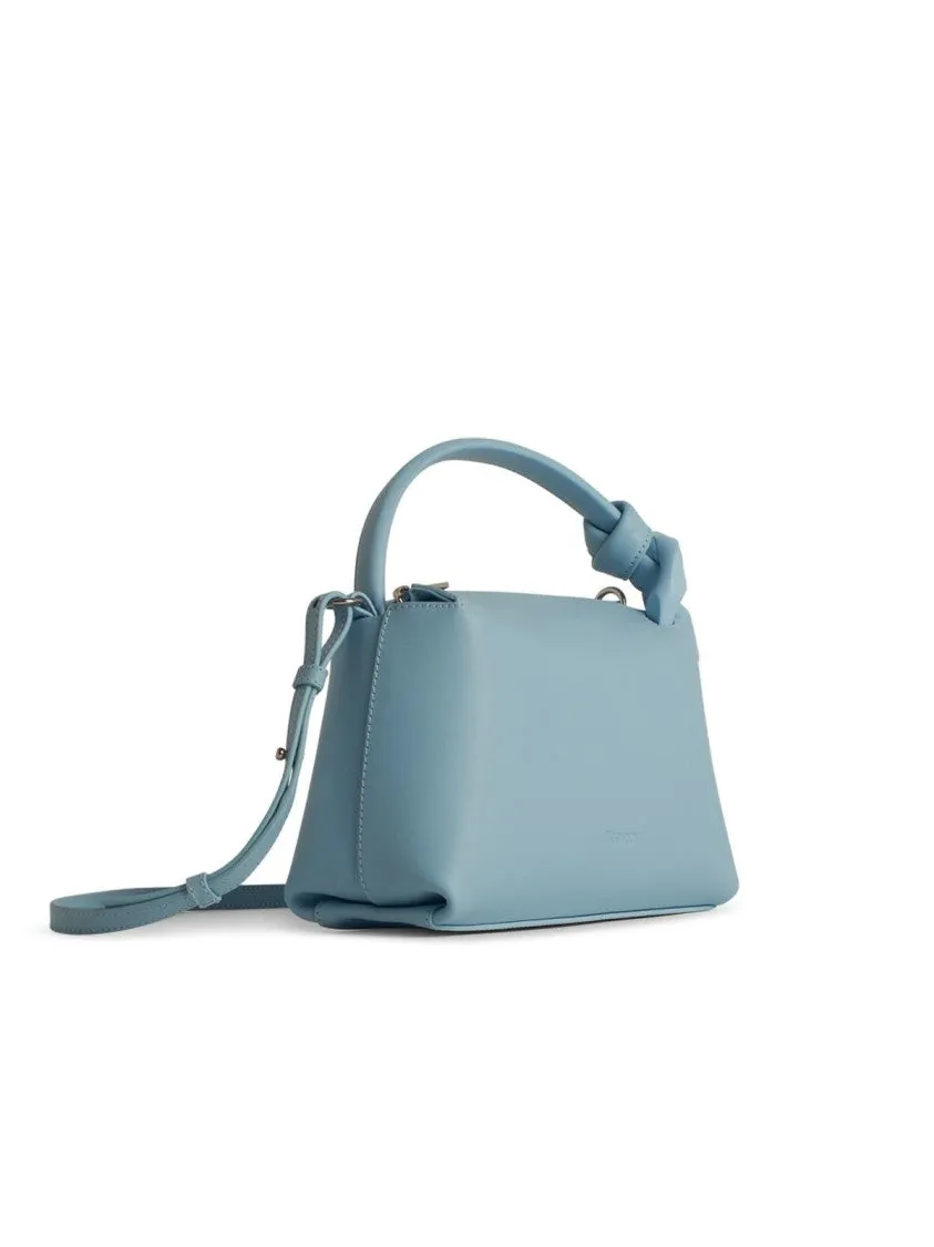 Light Blue Leather 'Corner' Small Bag