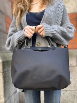 Longchamp Black Le Pilage M Handbag