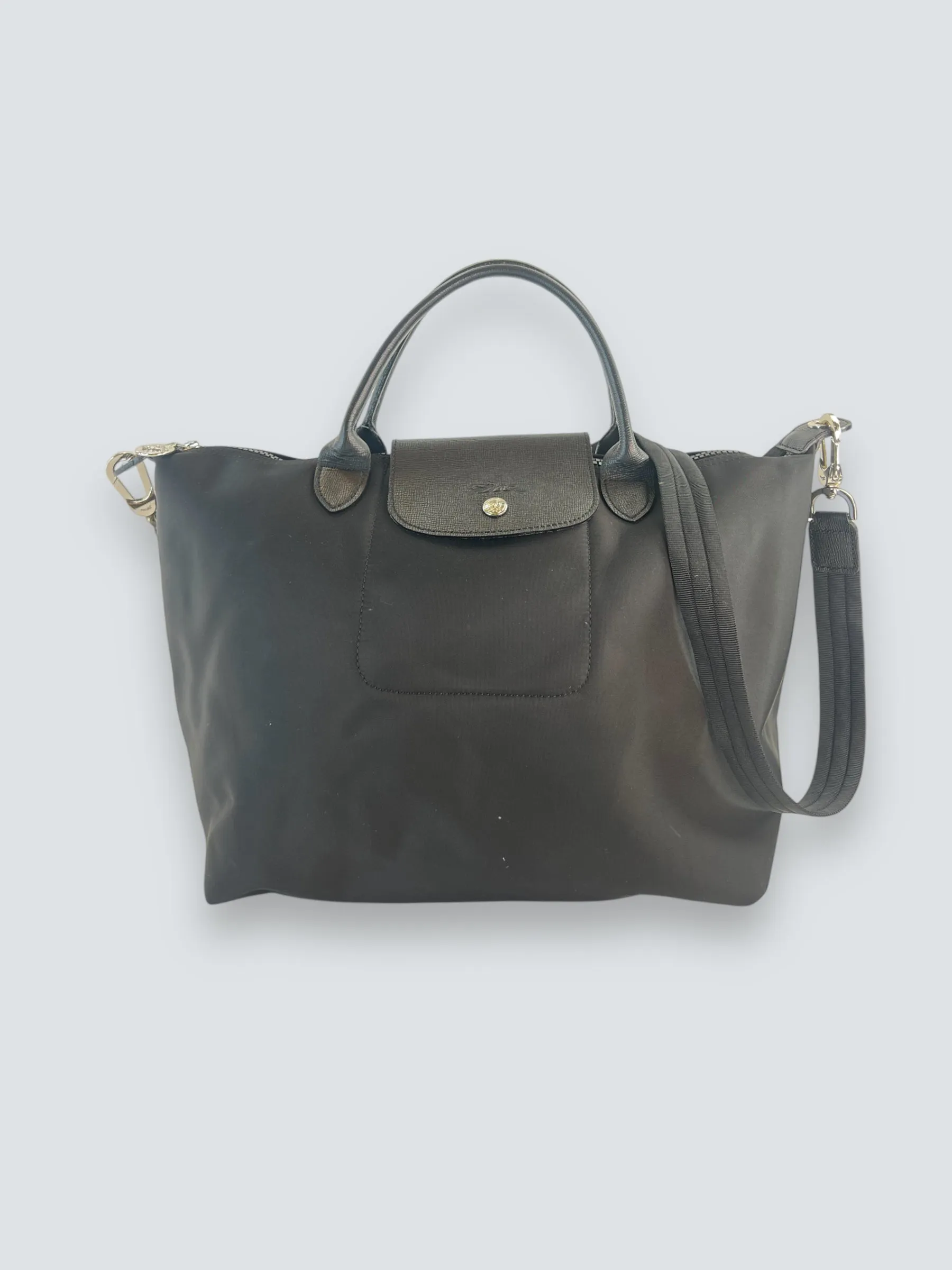 Longchamp Black Le Pilage M Handbag