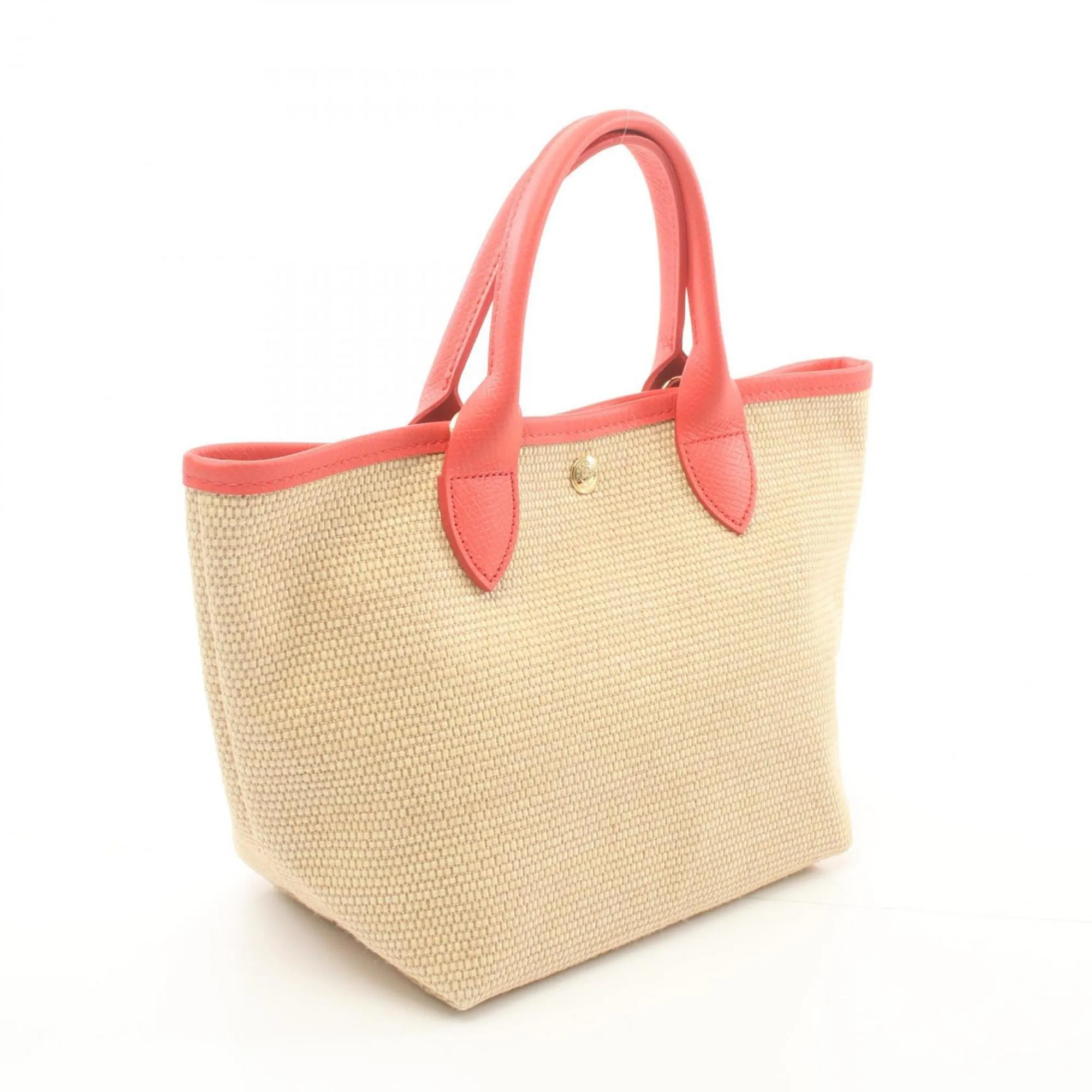 Longchamp   Color Straw Leather Handbag (Pre-Owned)