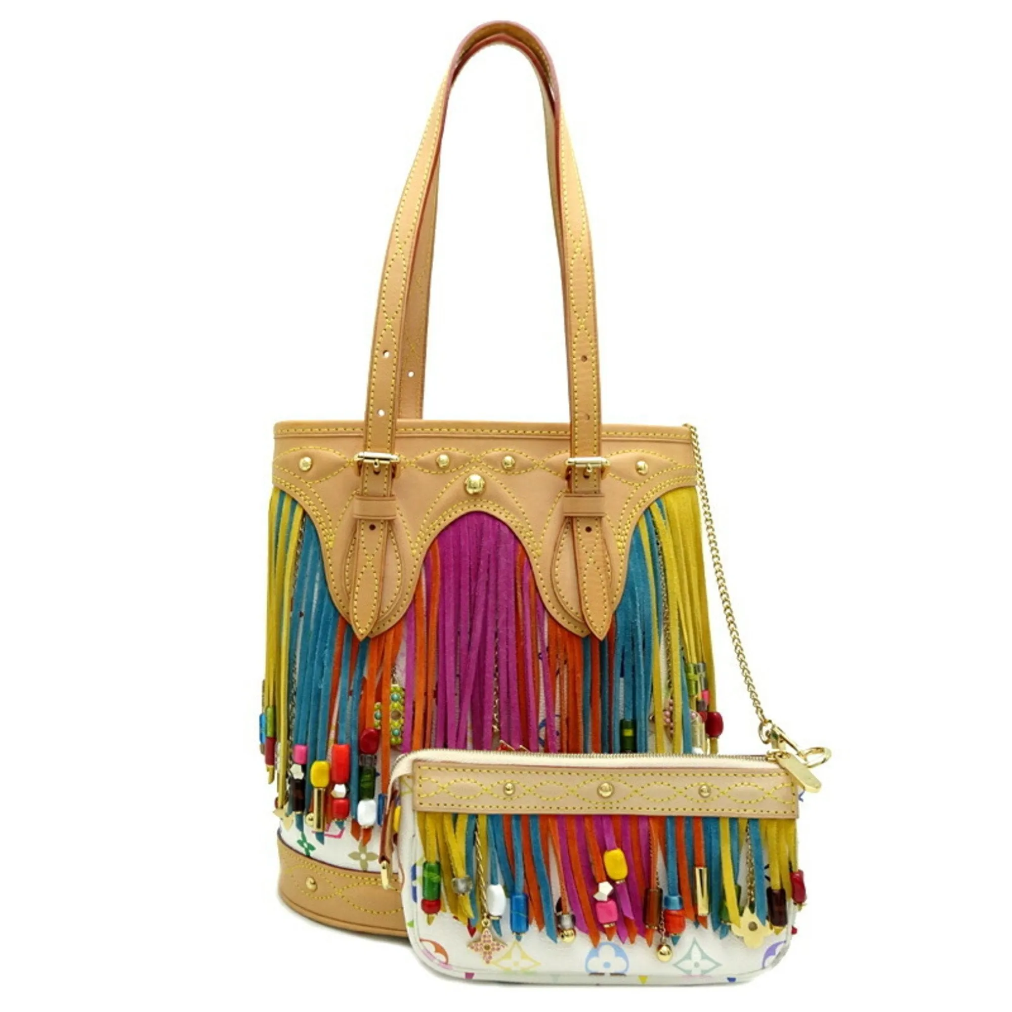 Louis Vuitton Bucket Canvas Shoulder Bag (Pre-Owned)