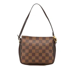 Louis Vuitton Damier Canvas Pvc Leather Pouch Shoulder Bag (Pre-Owned)