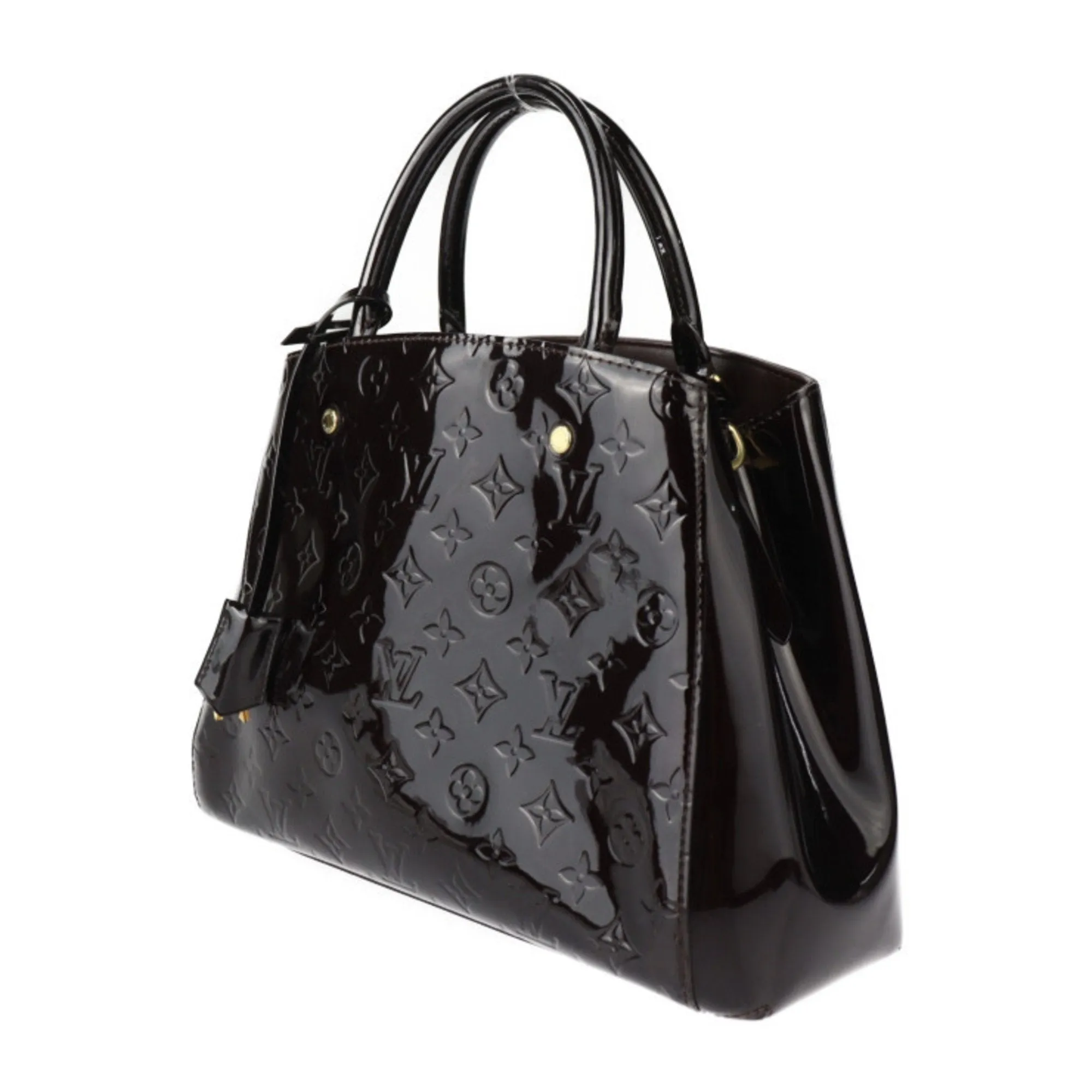 Louis Vuitton Montaigne Patent Leather Shoulder Bag (Pre-Owned)