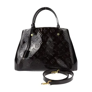 Louis Vuitton Montaigne Patent Leather Shoulder Bag (Pre-Owned)