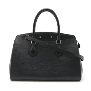 Louis Vuitton Noir Epi Leather Handbag Shoulder Bag (Pre-Owned)