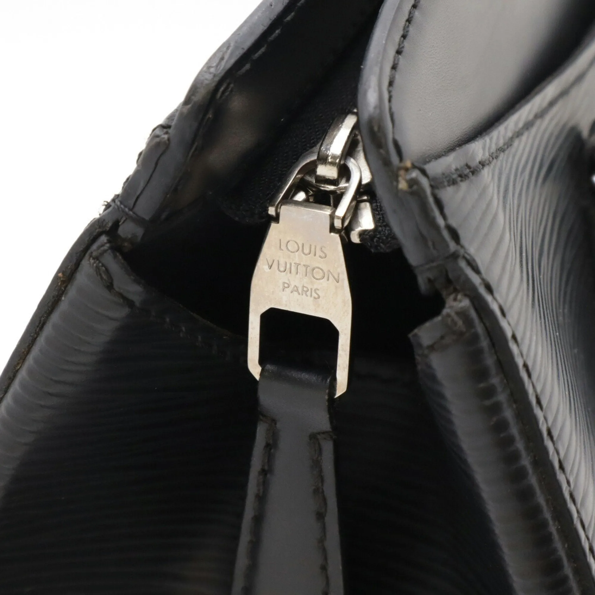 Louis Vuitton Noir Epi Leather Handbag Shoulder Bag (Pre-Owned)