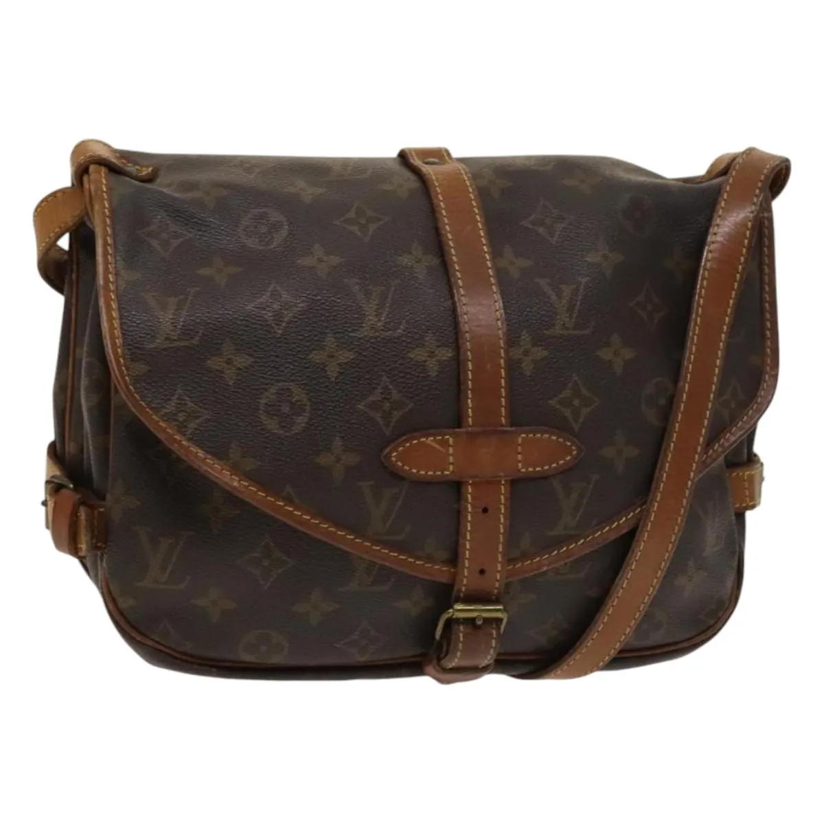 Louis Vuitton Saumur 30 Canvas Shoulder Bag (Pre-Owned)