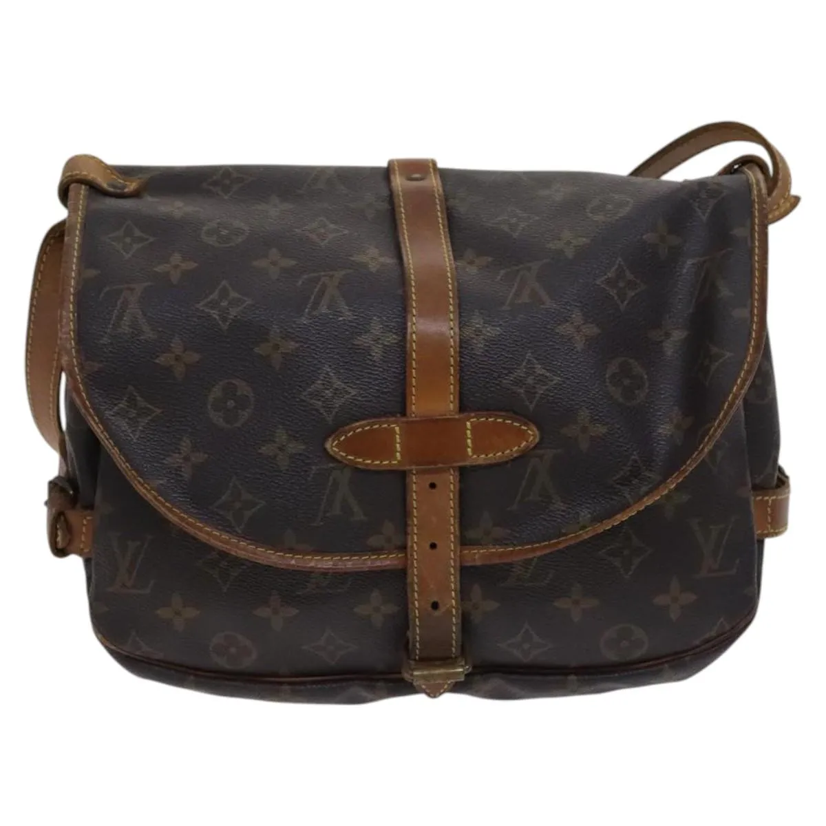 Louis Vuitton Saumur Canvas Shoulder Bag (Pre-Owned)