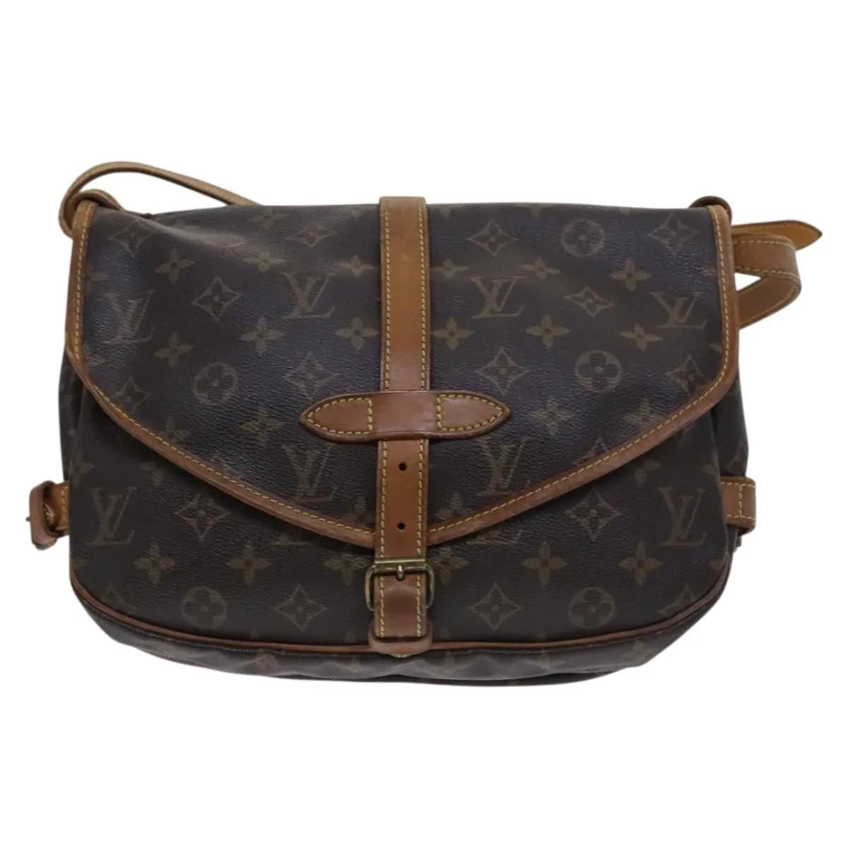 Louis Vuitton Saumur Canvas Shoulder Bag (Pre-Owned)