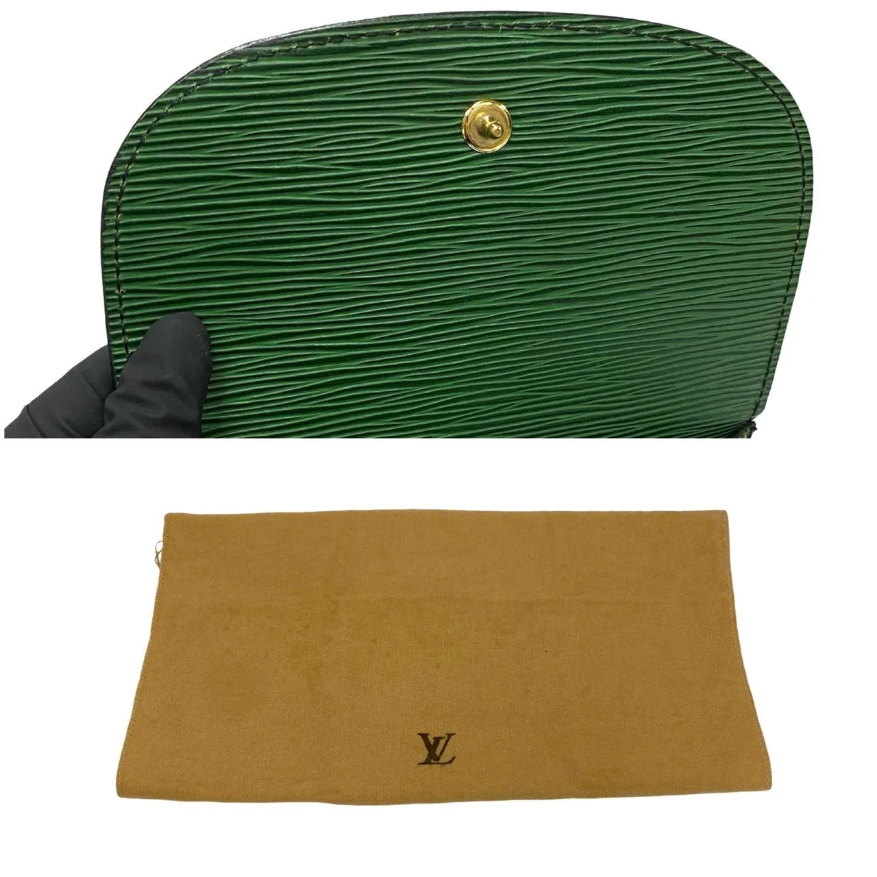 LOUIS VUITTON Shoulder Bag Epi Leather green Epi Mini Saint-Cloud