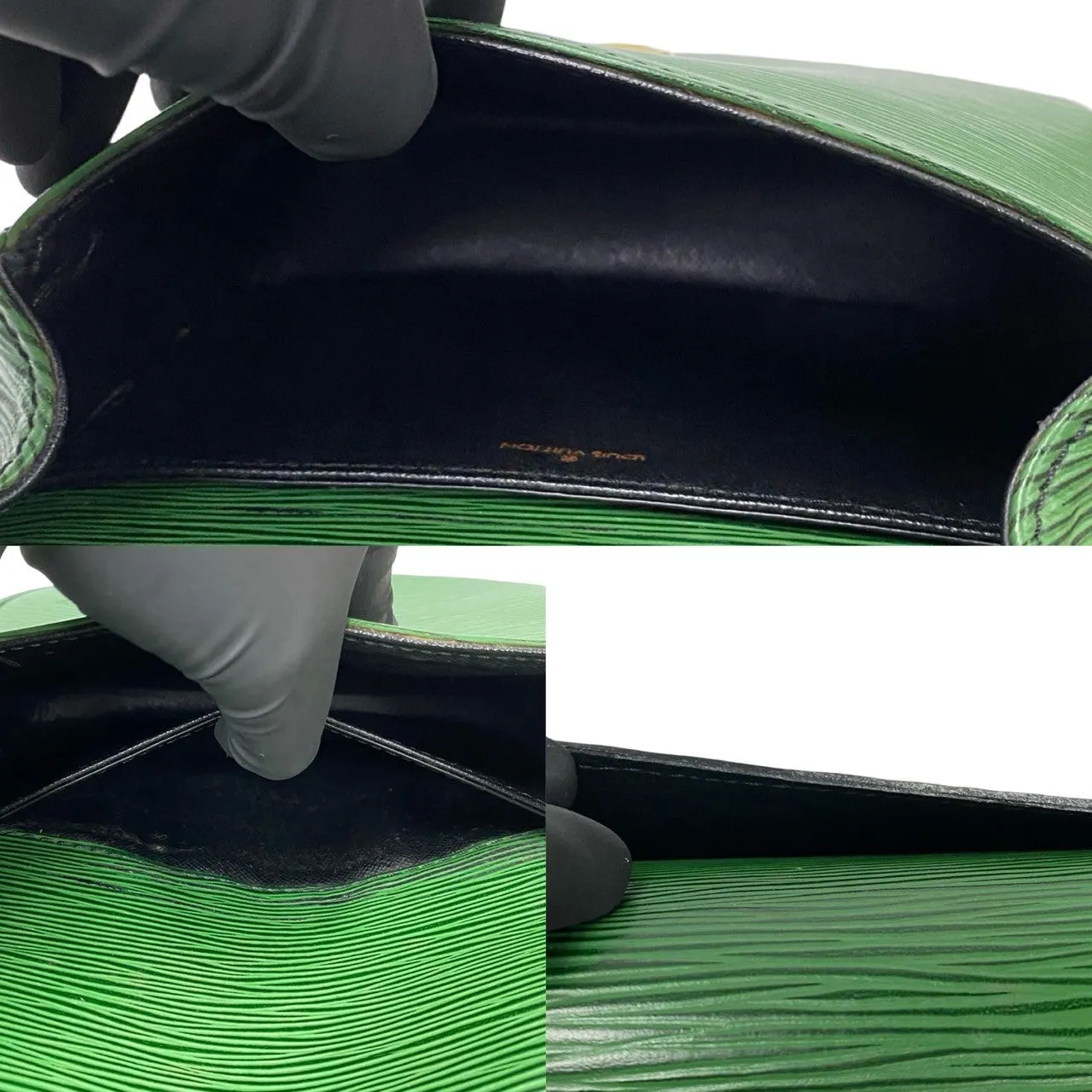 LOUIS VUITTON Shoulder Bag Epi Leather green Epi Mini Saint-Cloud