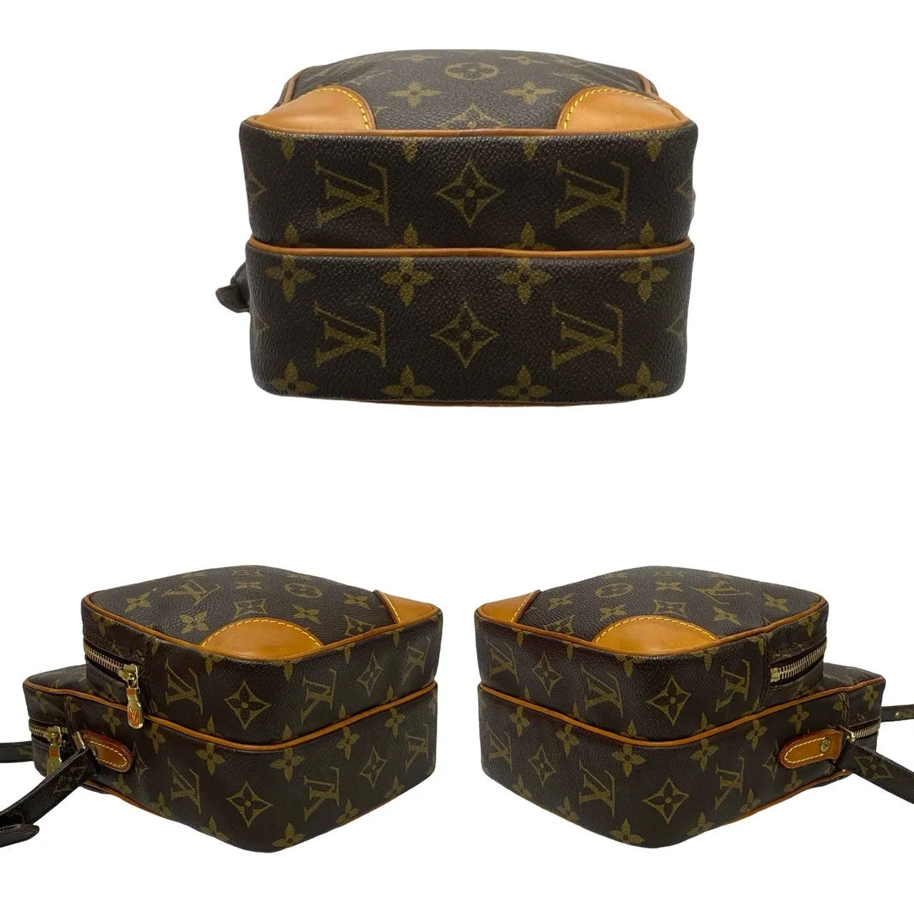 LOUIS VUITTON Shoulder Bag leather Brown Monogram