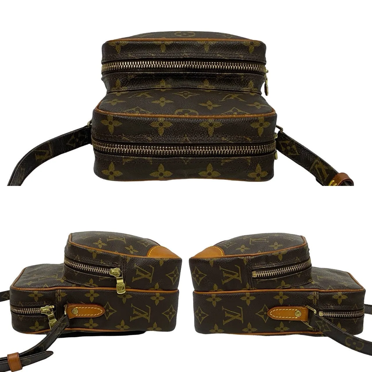 LOUIS VUITTON Shoulder Bag leather Brown Monogram