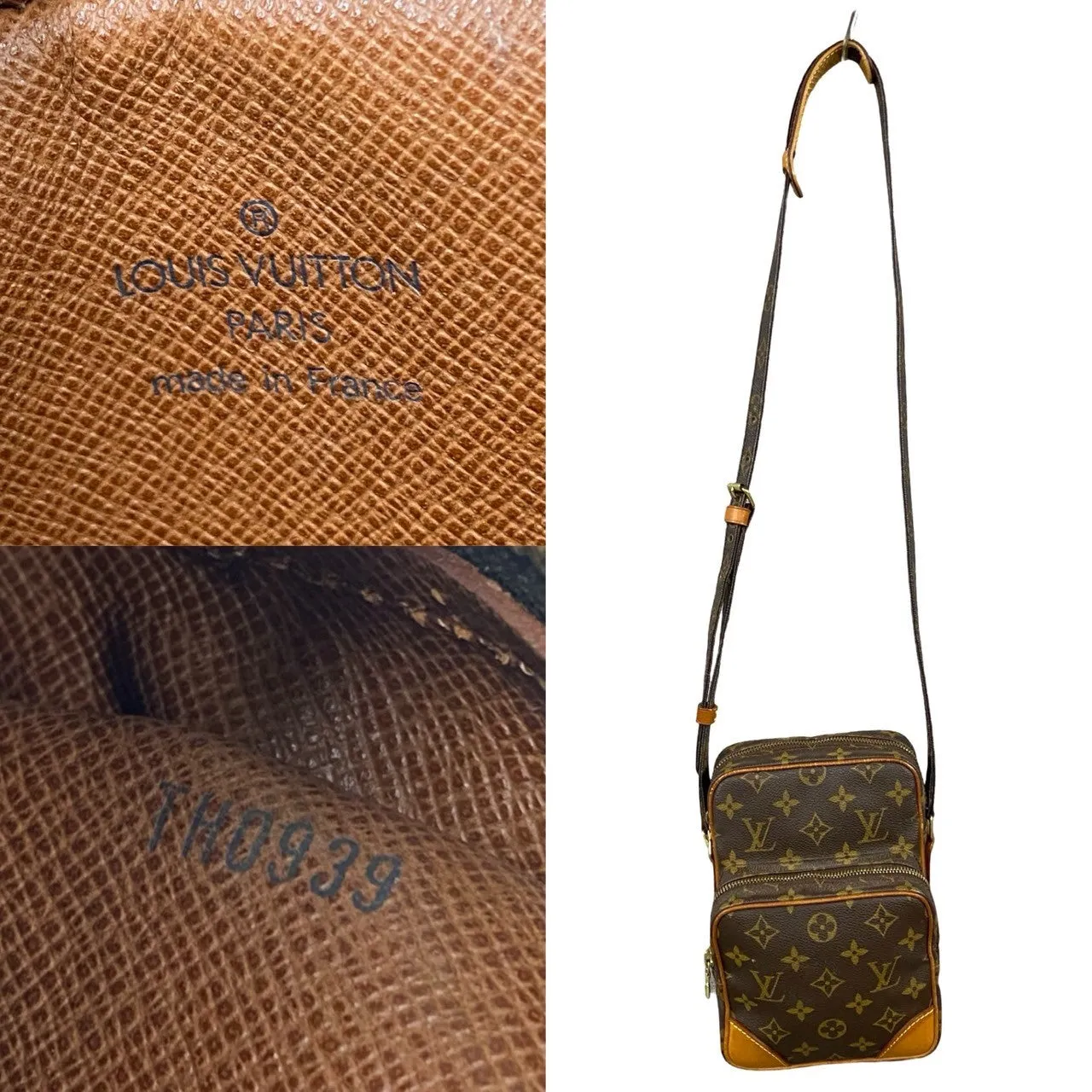 LOUIS VUITTON Shoulder Bag leather Brown Monogram